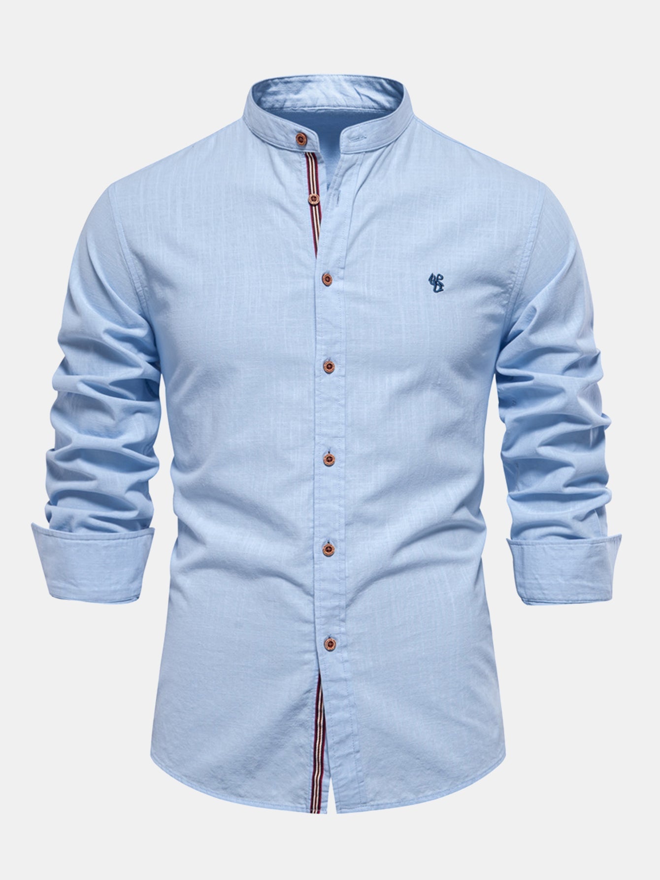 DUCHÊNE BORDEAUX™ | CHEMISE COL DROIT MANCHES LONGUES