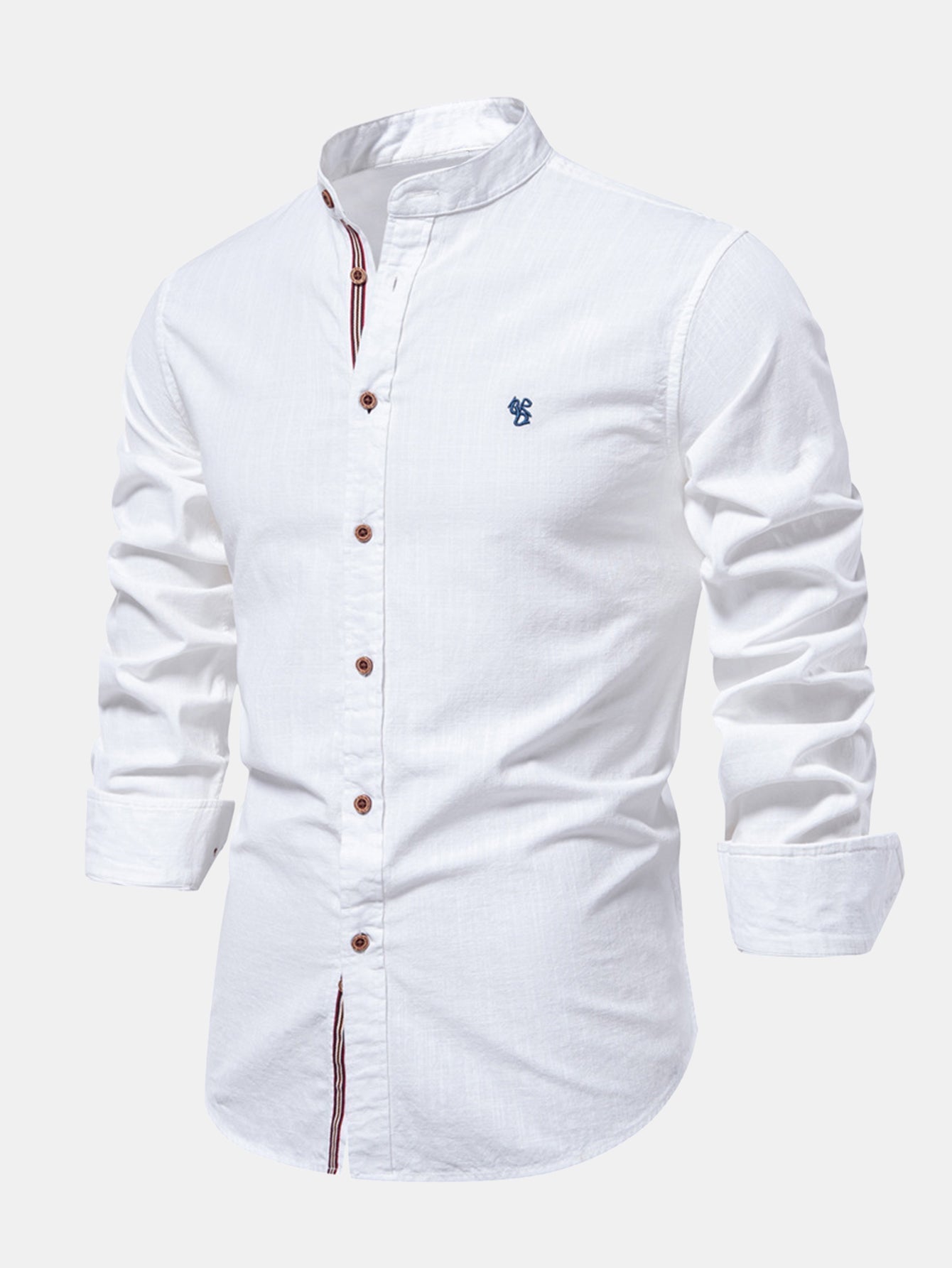 DUCHÊNE BORDEAUX™ | CHEMISE COL DROIT MANCHES LONGUES
