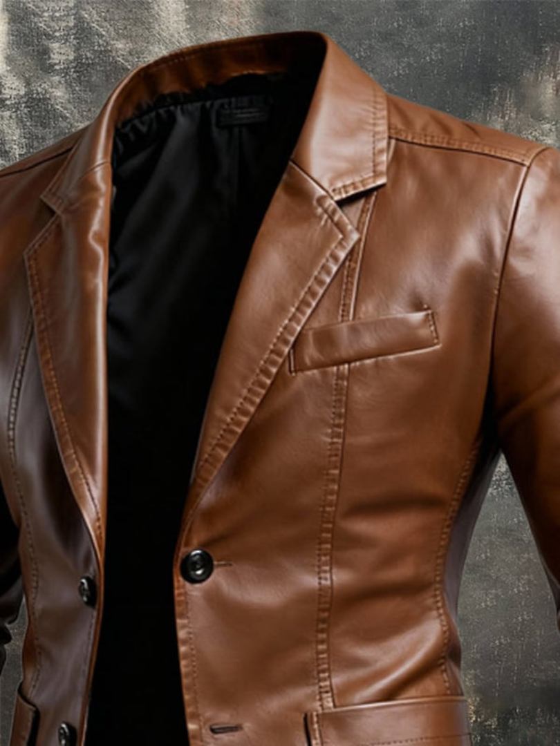 DUCHÊNE BORDEAUX™ | VESTE CUIR ÉLÉGANTE