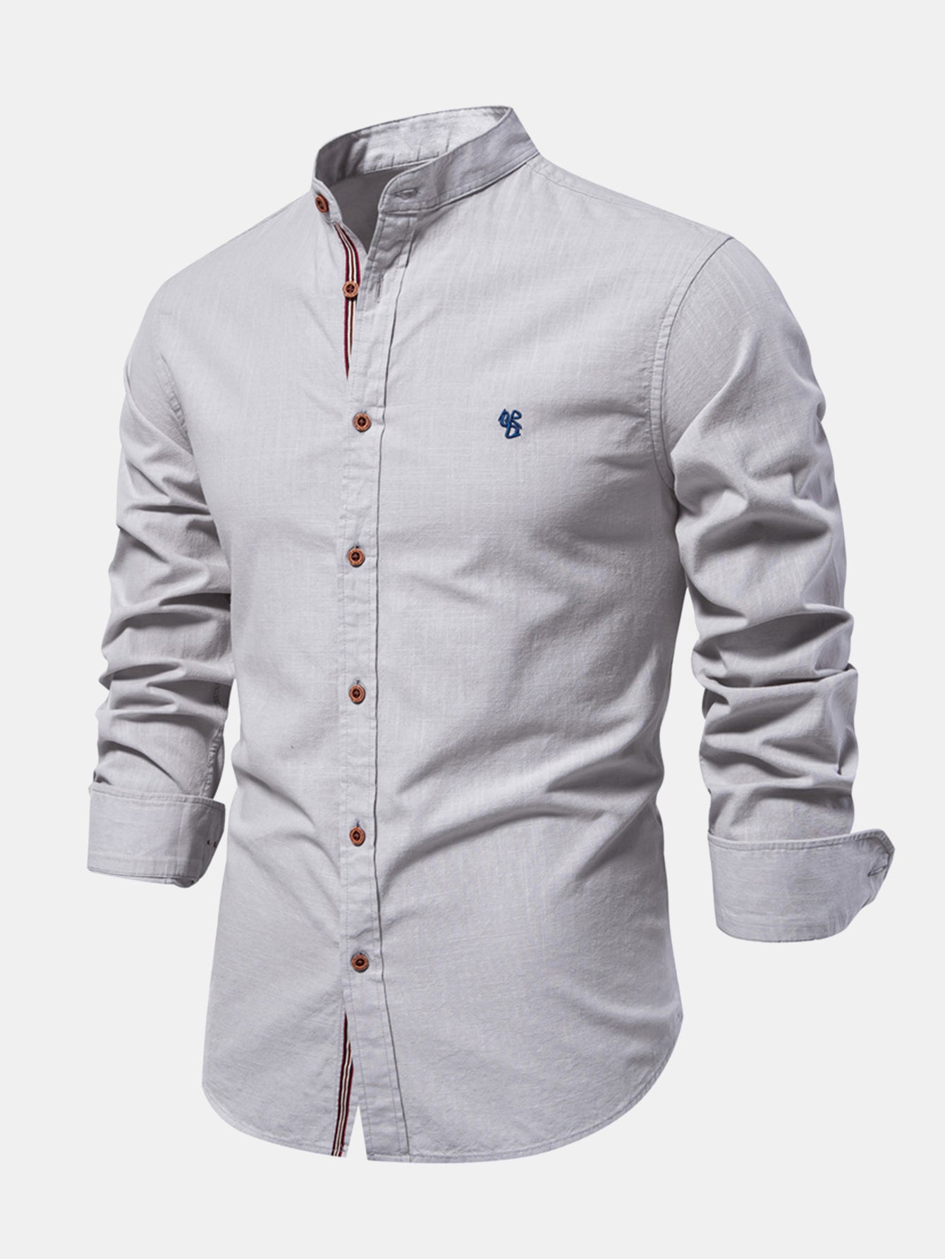 DUCHÊNE BORDEAUX™ | CHEMISE COL DROIT MANCHES LONGUES