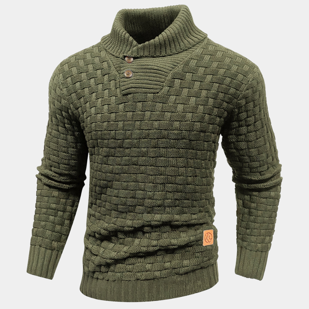 DUCHÊNE BORDEAUX™ | PULL À COL CHÂLE