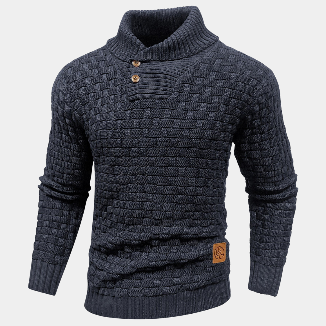 DUCHÊNE BORDEAUX™ | PULL À COL CHÂLE