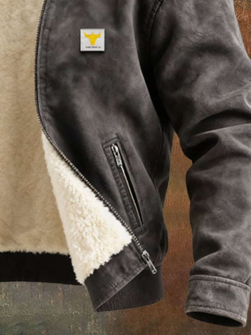 DUCHÊNE BORDEAUX™ | BLOUSON SUÉDÉ HIVERNAL