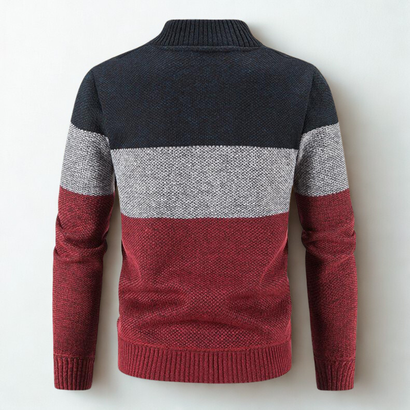 DUCHÊNE BORDEAUX™ | VESTE EN MAILLE RAFFINÉE