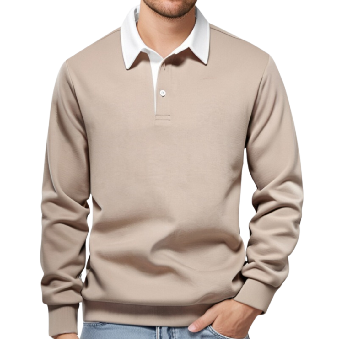 DUCHÊNE BORDEAUX™ | POLO LUXUEUX À MANCHES LONGUES