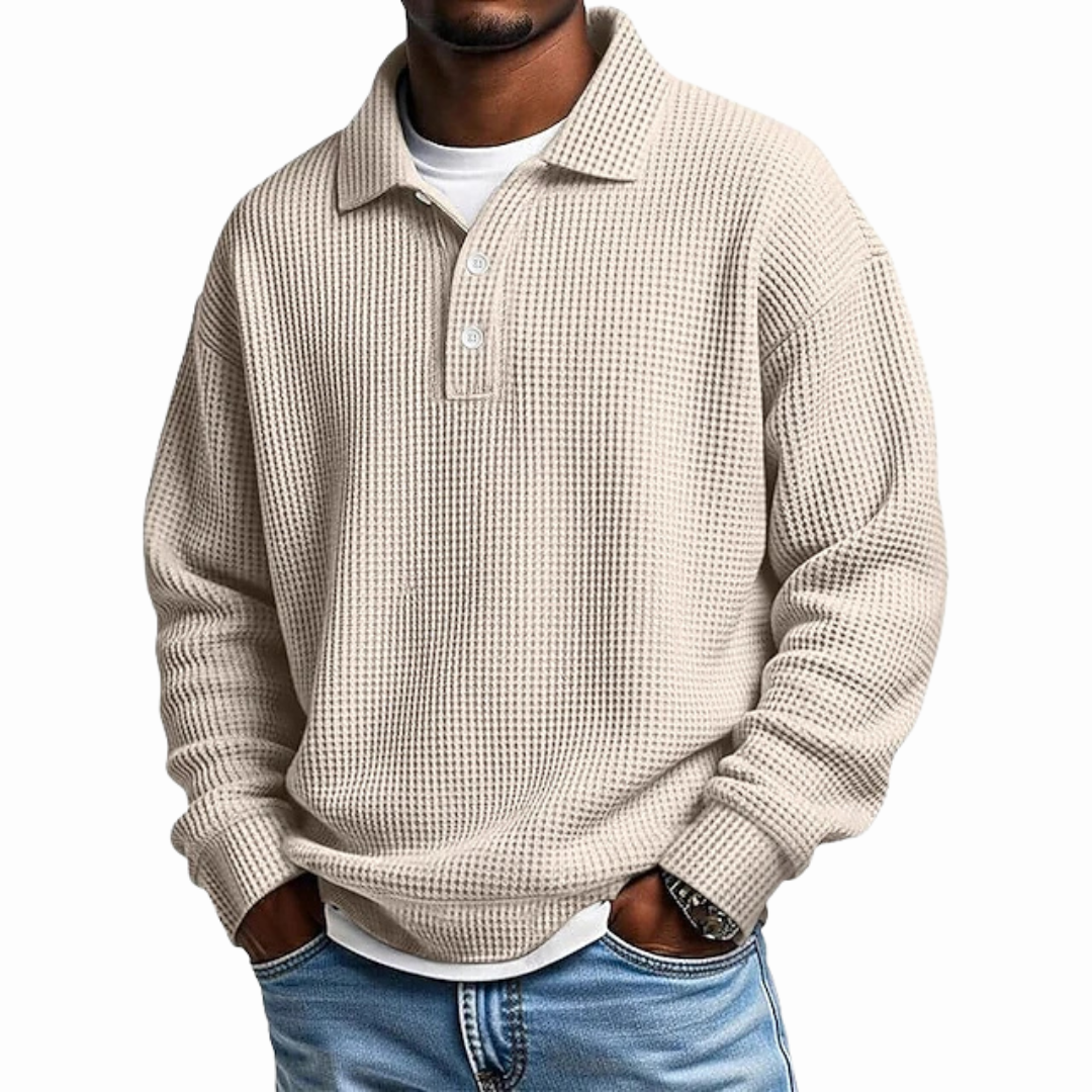 DUCHÊNE BORDEAUX™ | POLO ÉLÉGANT À BOUTONS SOIGNÉS