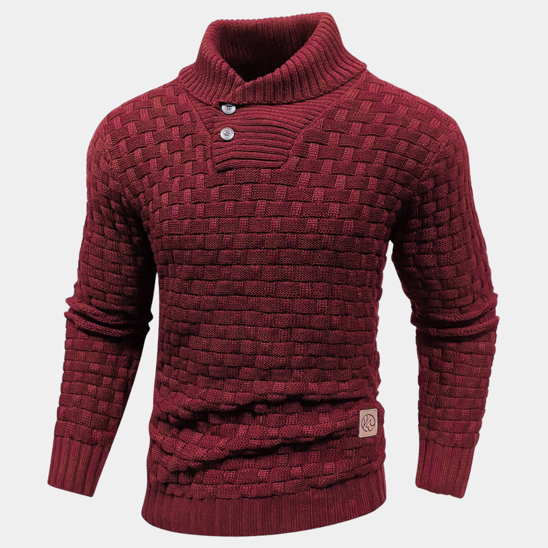 DUCHÊNE BORDEAUX™ | PULL À COL CHÂLE