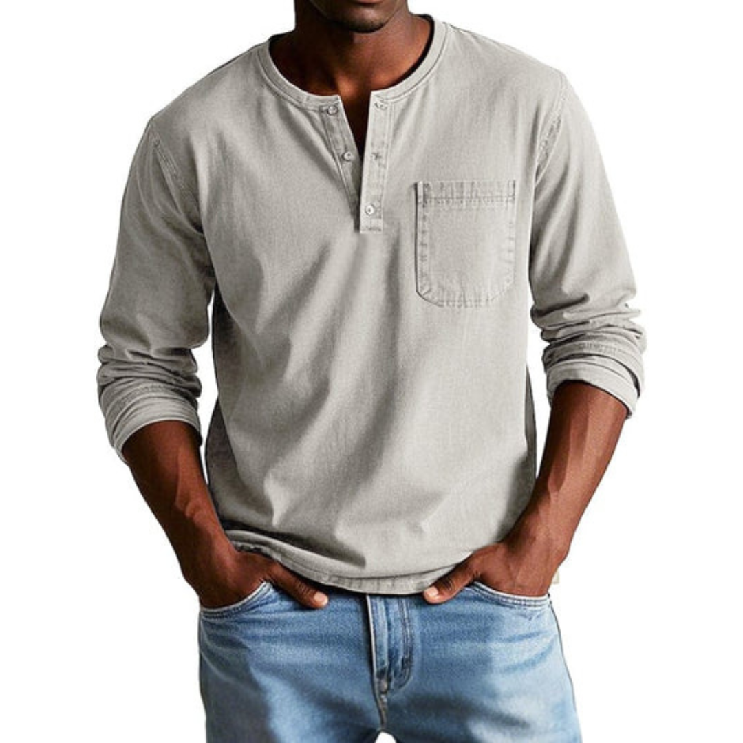 DUCHÊNE BORDEAUX™ | T-SHIRT DÉCONTRACTÉ À MANCHES LONGUES