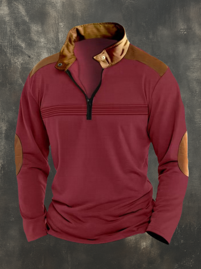 DUCHÊNE BORDEAUX™ | HAUT STRUCTURÉ À COL OUVERT POUR HOMME