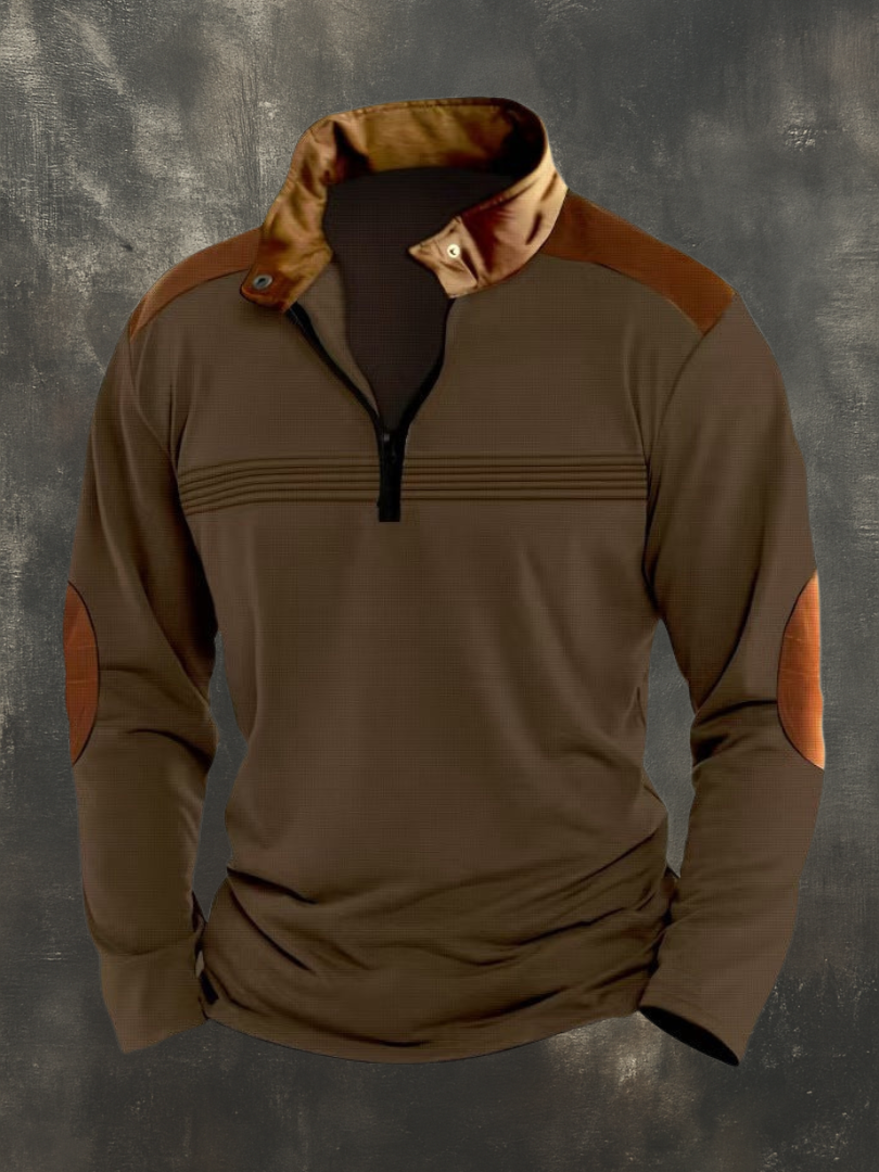 DUCHÊNE BORDEAUX™ | HAUT STRUCTURÉ À COL OUVERT POUR HOMME