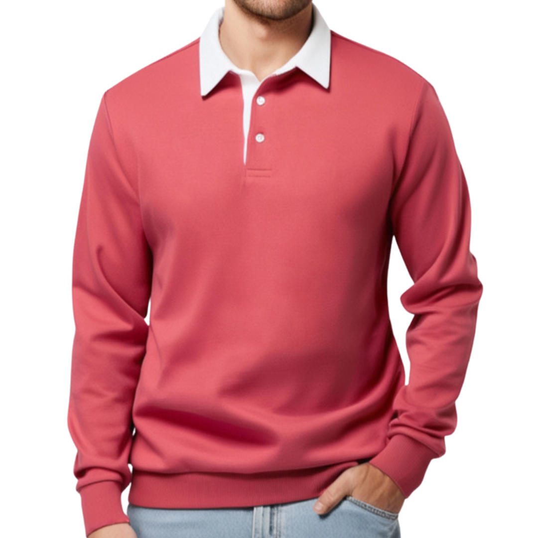 DUCHÊNE BORDEAUX™ | POLO LUXUEUX À MANCHES LONGUES