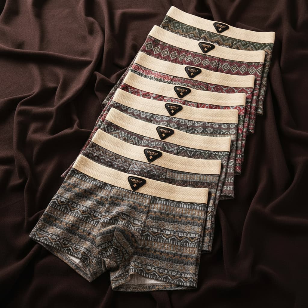 DUCHÊNE BORDEAUX™ | BOXERS COTON MOTIFS RÉTRO