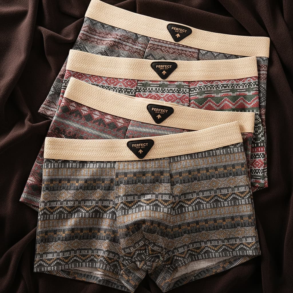 DUCHÊNE BORDEAUX™ | BOXERS COTON MOTIFS RÉTRO