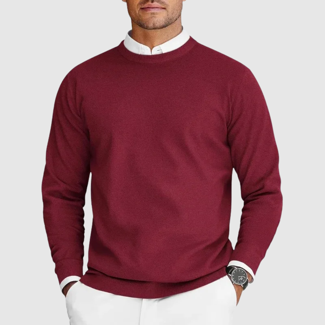 DUCHÊNE BORDEAUX™ | PULL HOMME RAFFINÉ