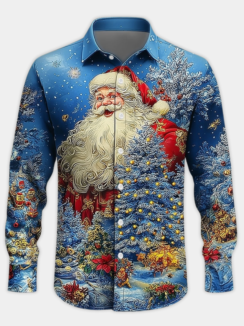 DUCHÊNE BORDEAUX™ | CHEMISE PÈRE NOËL FESTIVE