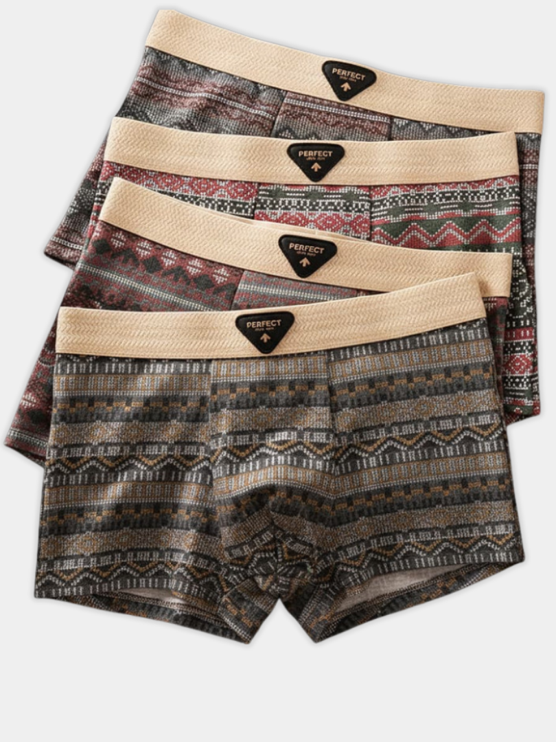 DUCHÊNE BORDEAUX™ | BOXERS COTON MOTIFS RÉTRO