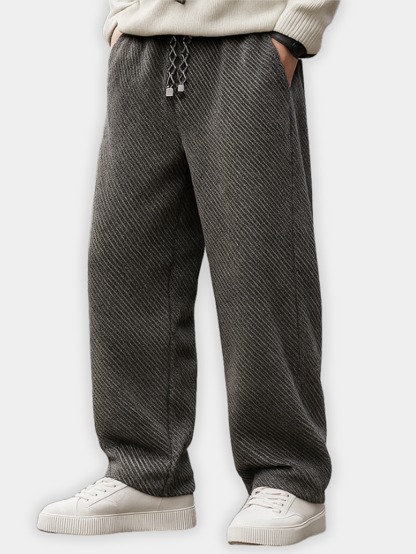 DUCHÊNE BORDEAUX™ | PANTALON TEXTURÉ À CORDON