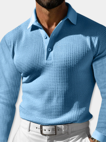 DUCHÊNE BORDEAUX™ | POLO AJUSTÉ À MAILLE TEXTURÉE STRUCTURÉE