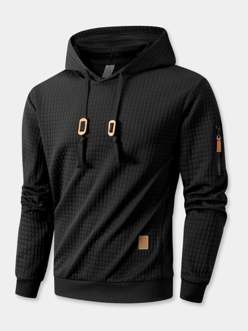 DUCHÊNE BORDEAUX™ | SWEAT À CAPUCHE ÉLÉGANT À DÉTAIL CONTRASTÉ