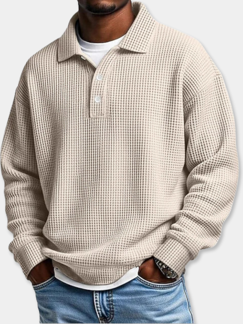 DUCHÊNE BORDEAUX™ | POLO ÉLÉGANT À BOUTONS SOIGNÉS