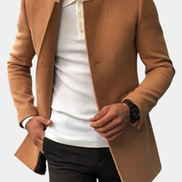 DUCHÊNE BORDEAUX™ | MANTEAU À COL OFFICIER ÉPURÉ