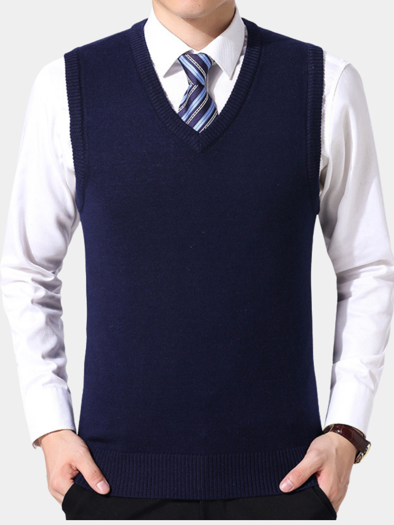 DUCHÊNE BORDEAUX™ | PULL SANS MANCHES SUPERPOSABLE