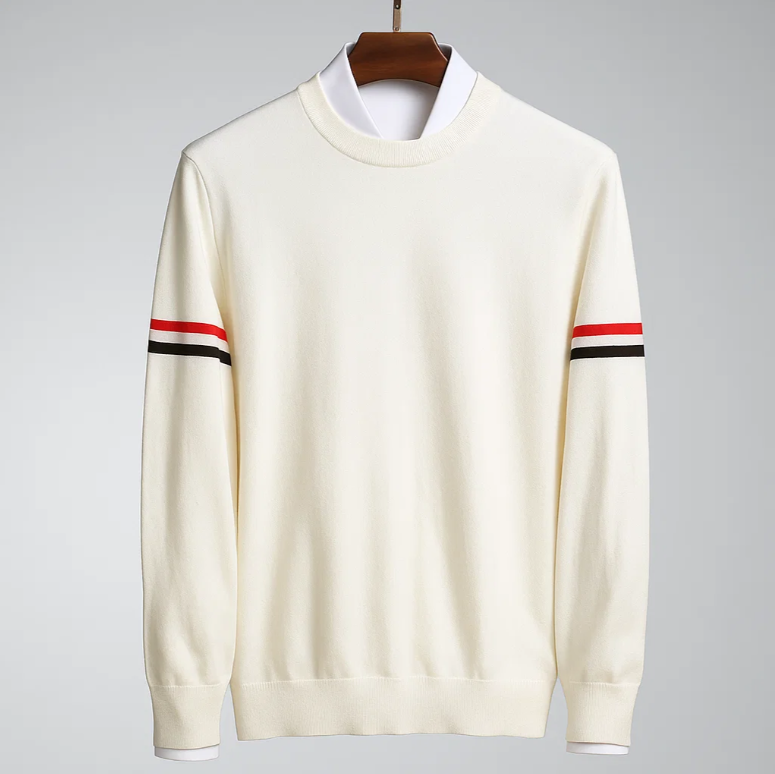 DUCHÊNE BORDEAUX™ | PULL COL ROND COTON