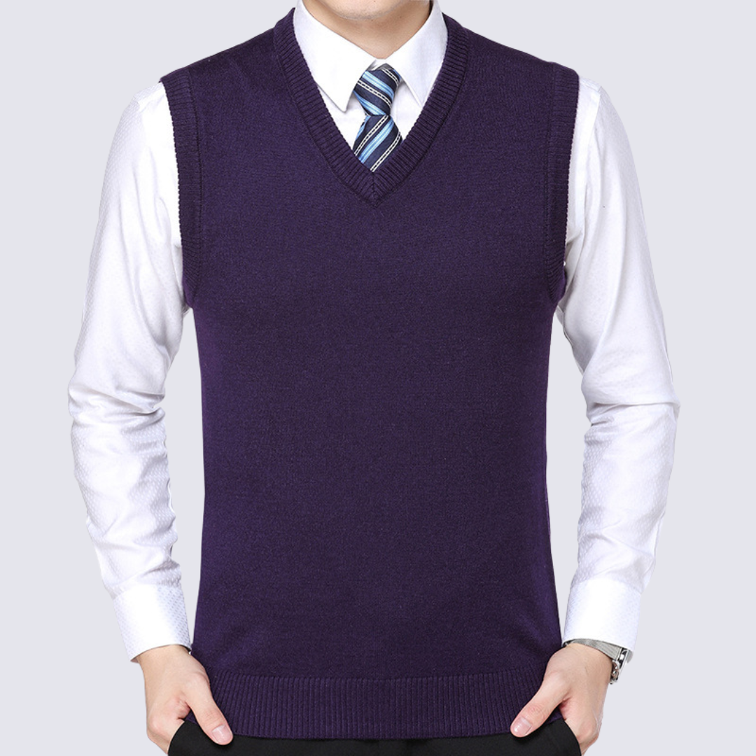 DUCHÊNE BORDEAUX™ | PULL SANS MANCHES SUPERPOSABLE