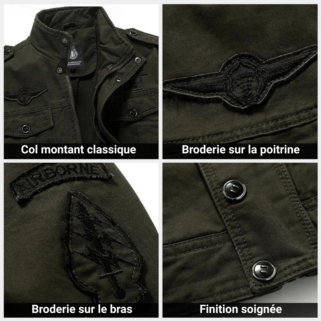 DUCHÊNE BORDEAUX™ | VESTE MILITAIRE STRUCTURÉE