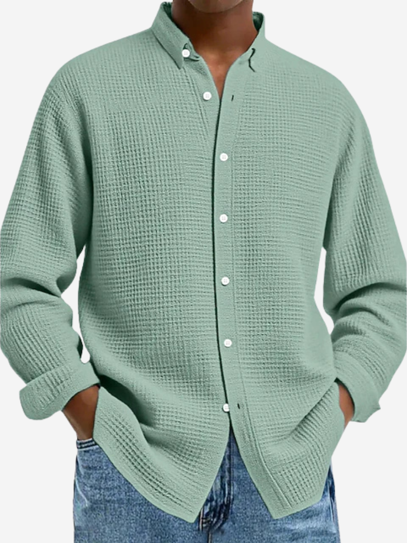 DUCHÊNE BORDEAUX™ | CHEMISE TEXTURÉE ÉLÉGANTE À COUPE SOIGNÉE