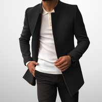 DUCHÊNE BORDEAUX™ | MANTEAU À COL OFFICIER ÉPURÉ