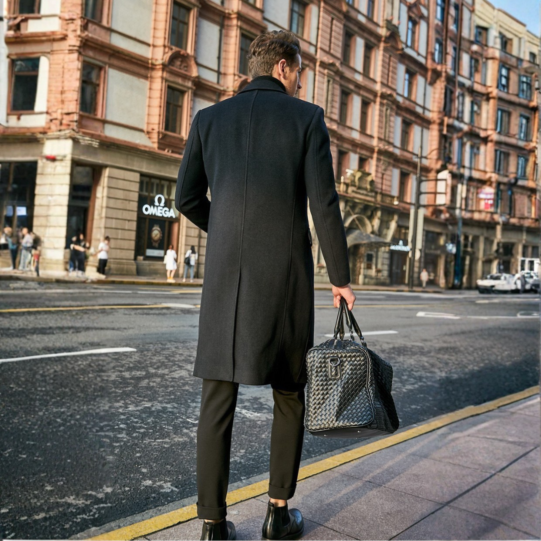 DUCHÊNE BORDEAUX™ | MANTEAU LONG TAILLÉ AVEC ASSURANCE