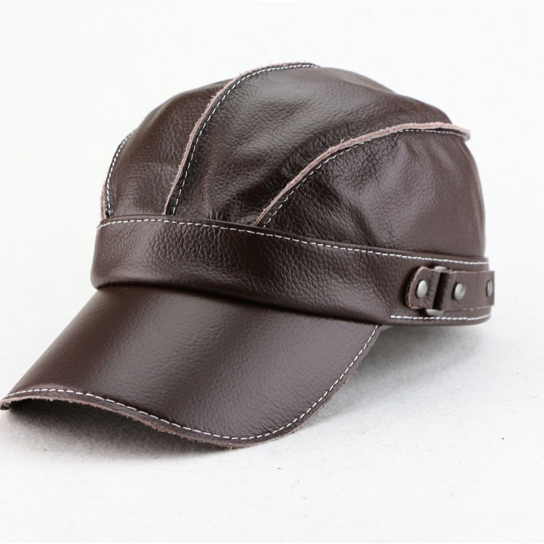 DUCHÊNE BORDEAUX™ | CASQUETTE D’AVIATEUR VINTAGE CUIR