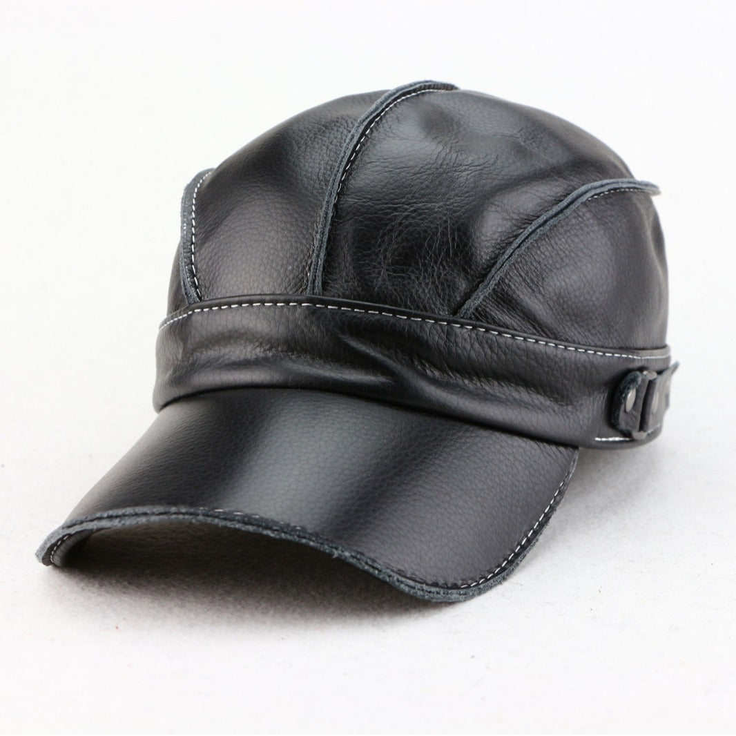 DUCHÊNE BORDEAUX™ | CASQUETTE D’AVIATEUR VINTAGE CUIR