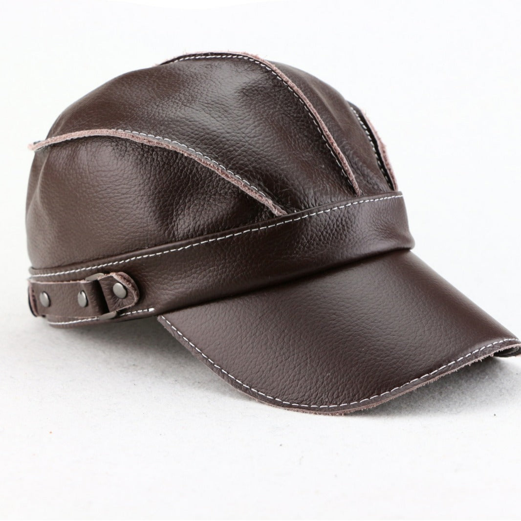 DUCHÊNE BORDEAUX™ | CASQUETTE D’AVIATEUR VINTAGE CUIR