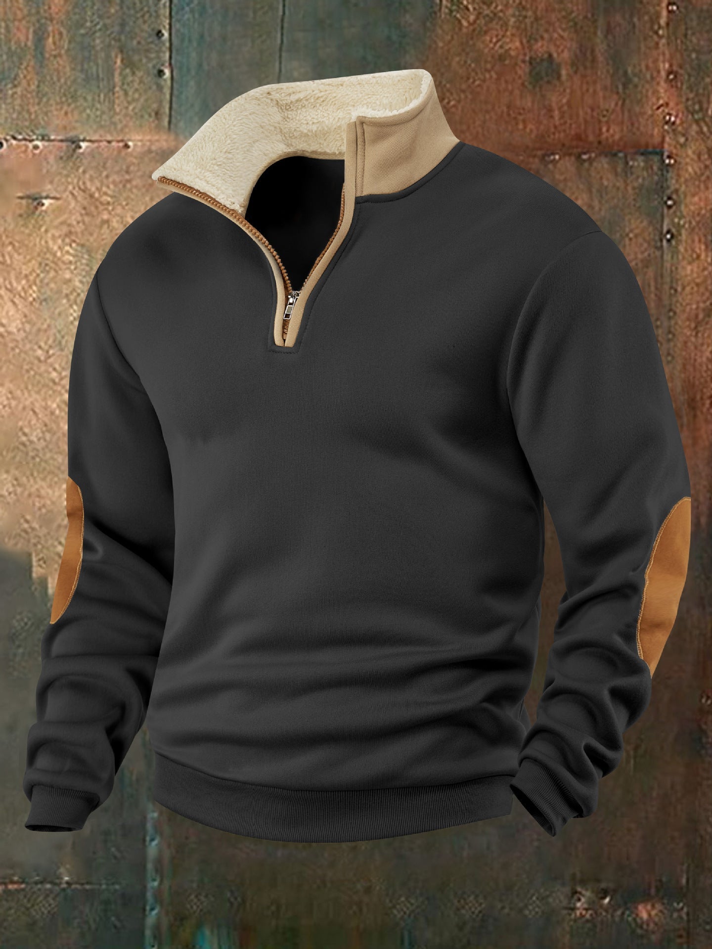 DUCHÊNE BORDEAUX™ | HAUT DEMI-ZIP À COL DOUBLÉ