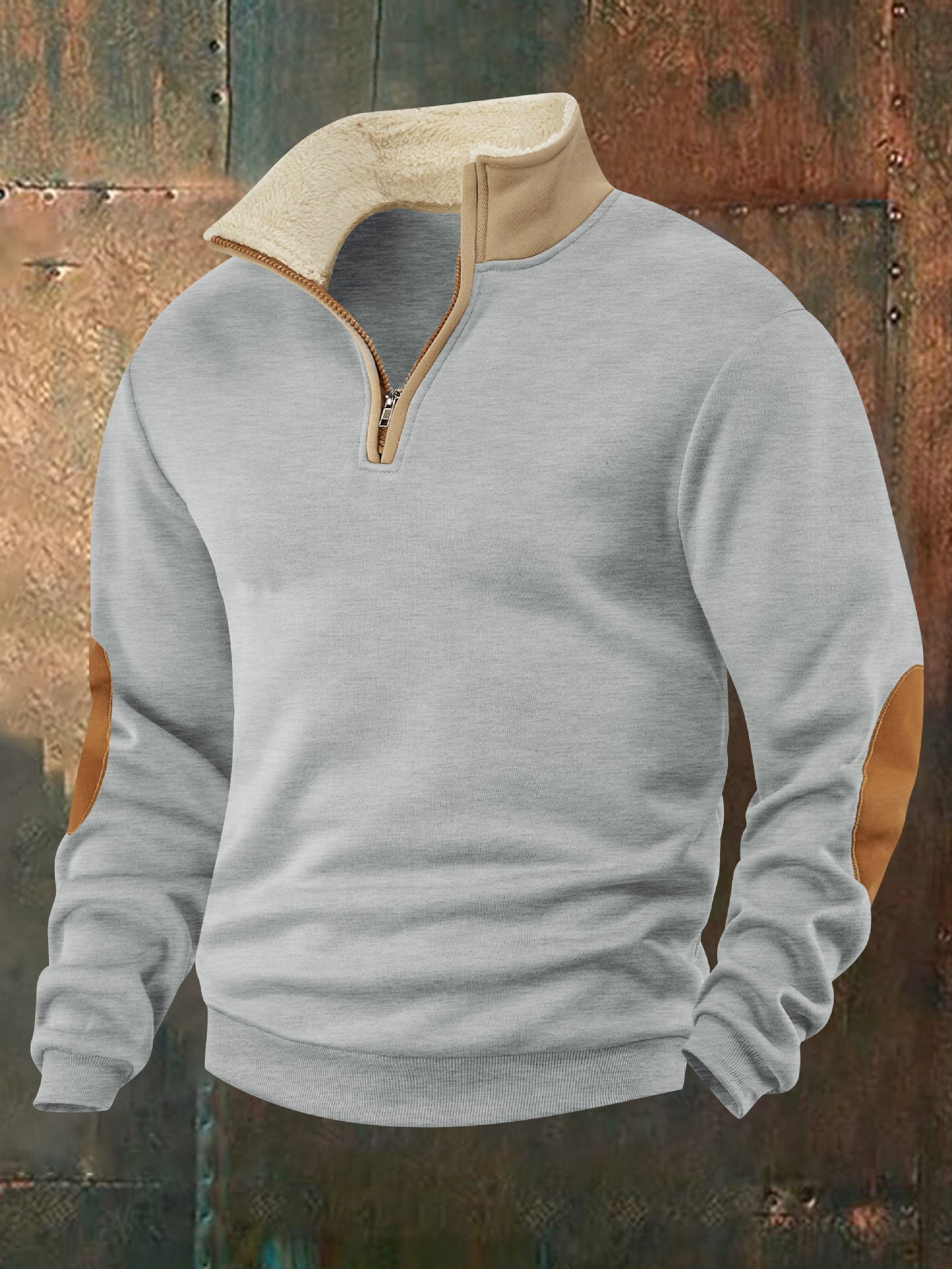 DUCHÊNE BORDEAUX™ | HAUT DEMI-ZIP À COL DOUBLÉ