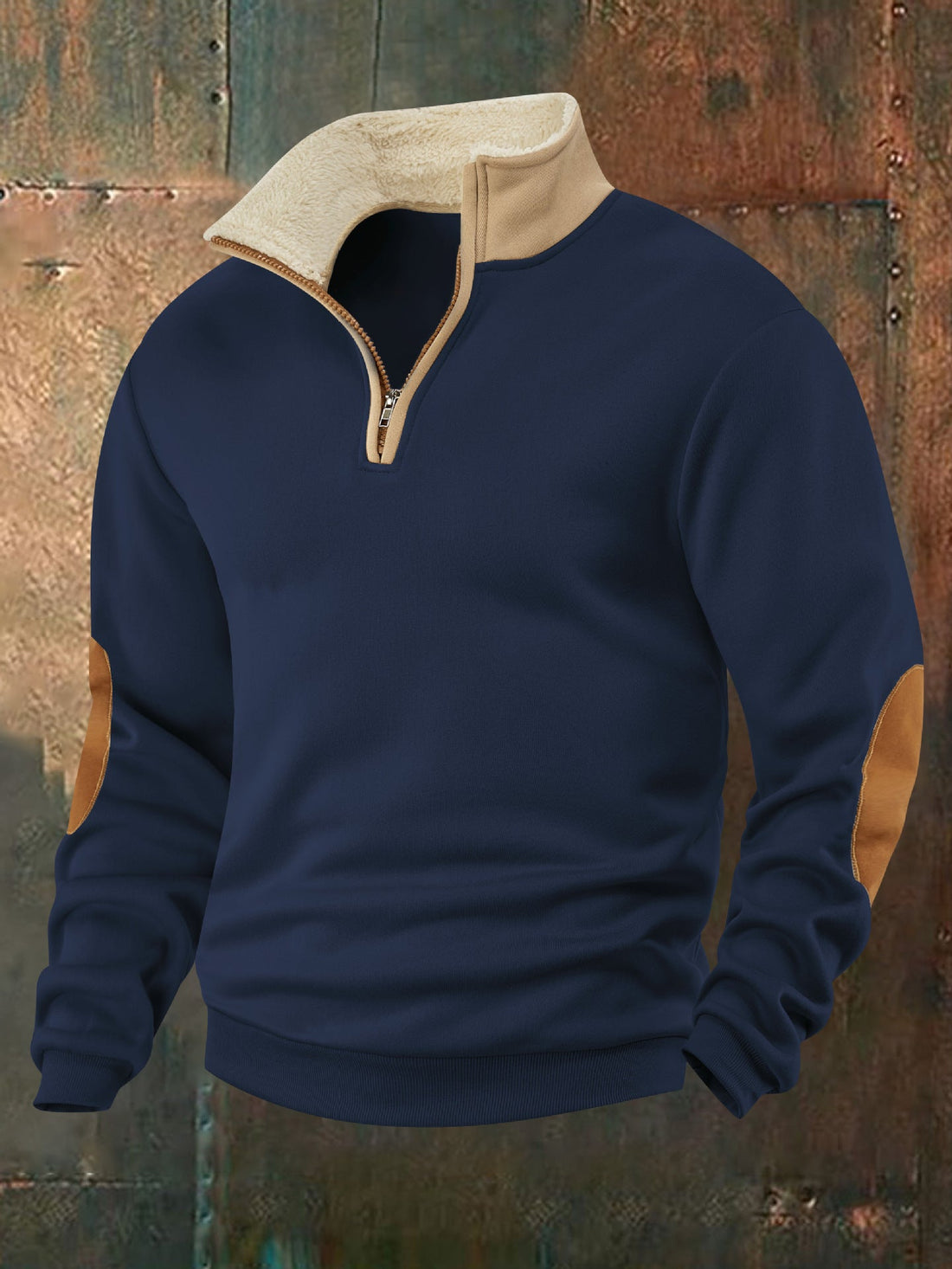 DUCHÊNE BORDEAUX™ | HAUT DEMI-ZIP À COL DOUBLÉ