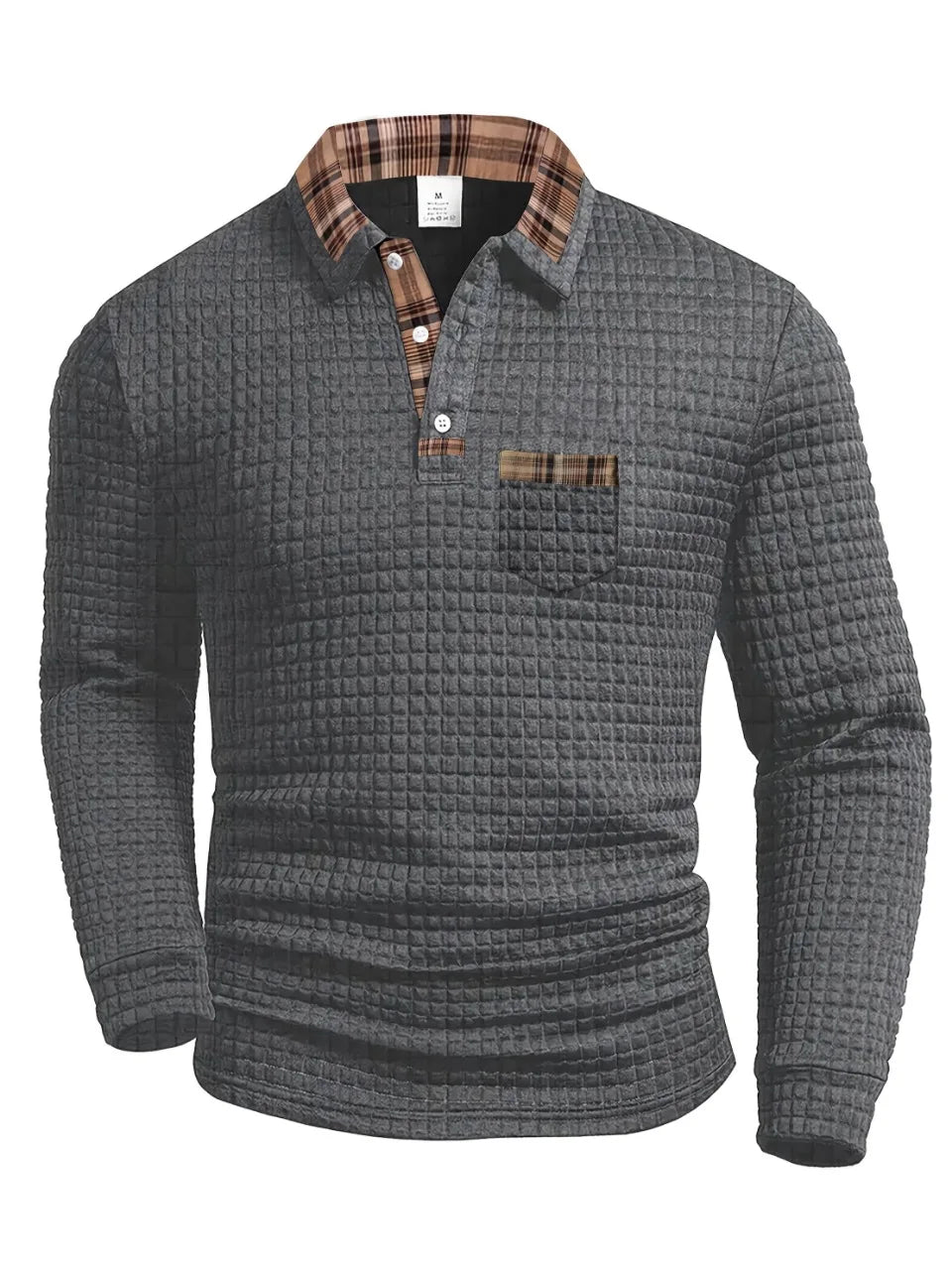 DUCHÊNE BORDEAUX™ | POLO À MANCHES LONGUES TEXTURÉ