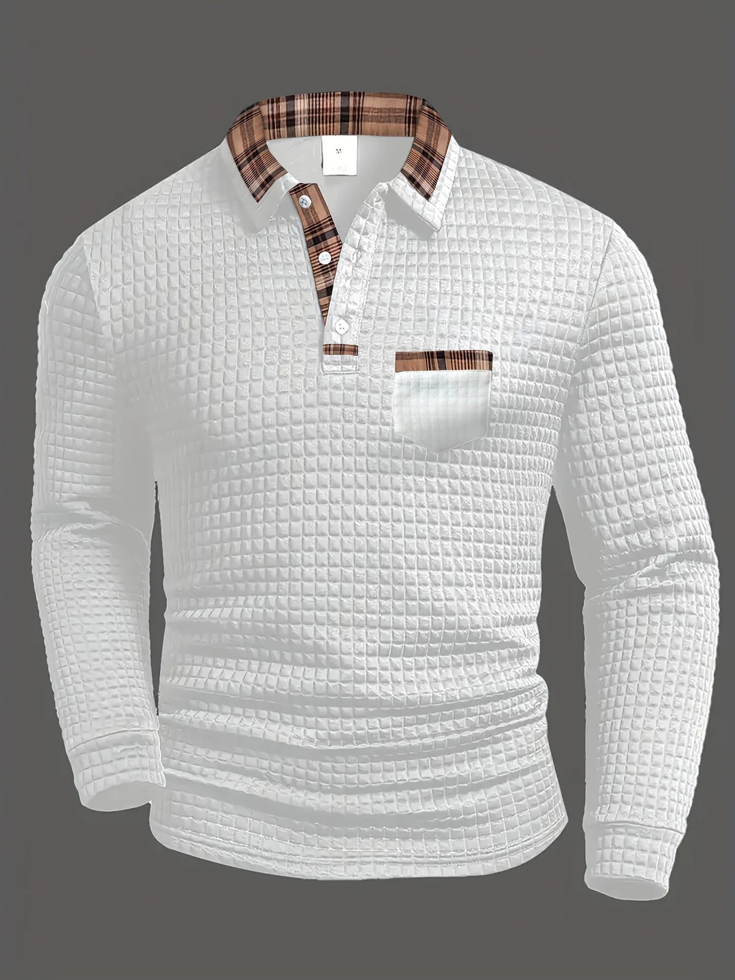 DUCHÊNE BORDEAUX™ | POLO À MANCHES LONGUES TEXTURÉ