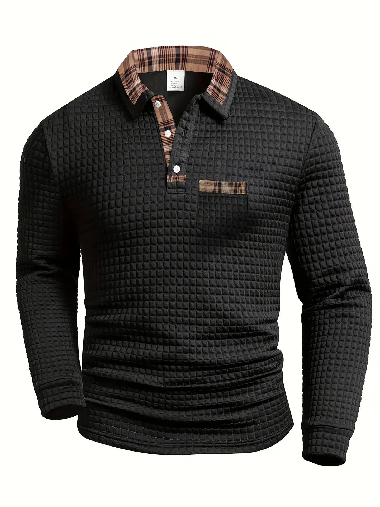DUCHÊNE BORDEAUX™ | POLO À MANCHES LONGUES TEXTURÉ