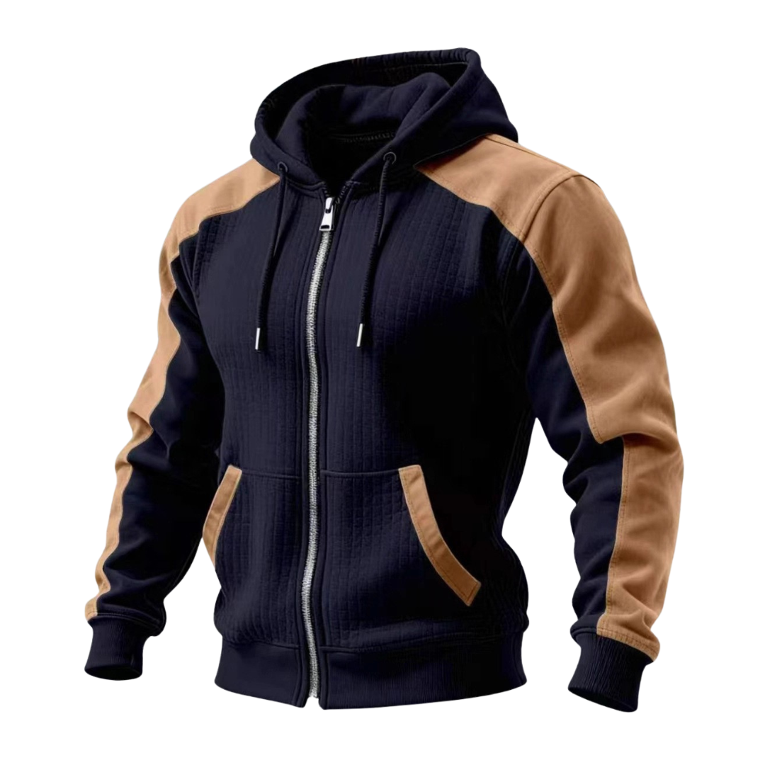 DUCHÊNE BORDEAUX™ | VESTE À CAPUCHE ZIPPÉE TEXTURÉE