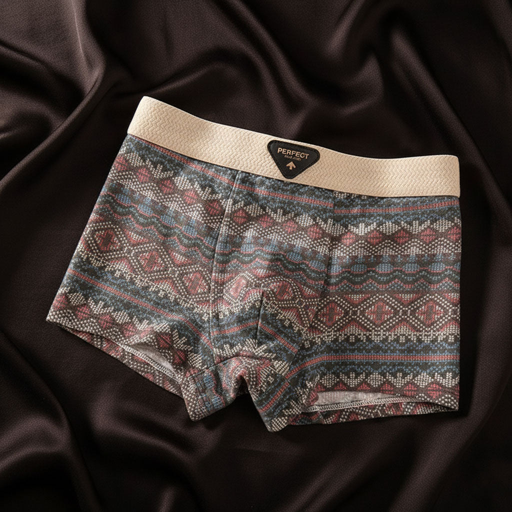 DUCHÊNE BORDEAUX™ | BOXERS COTON MOTIFS RÉTRO