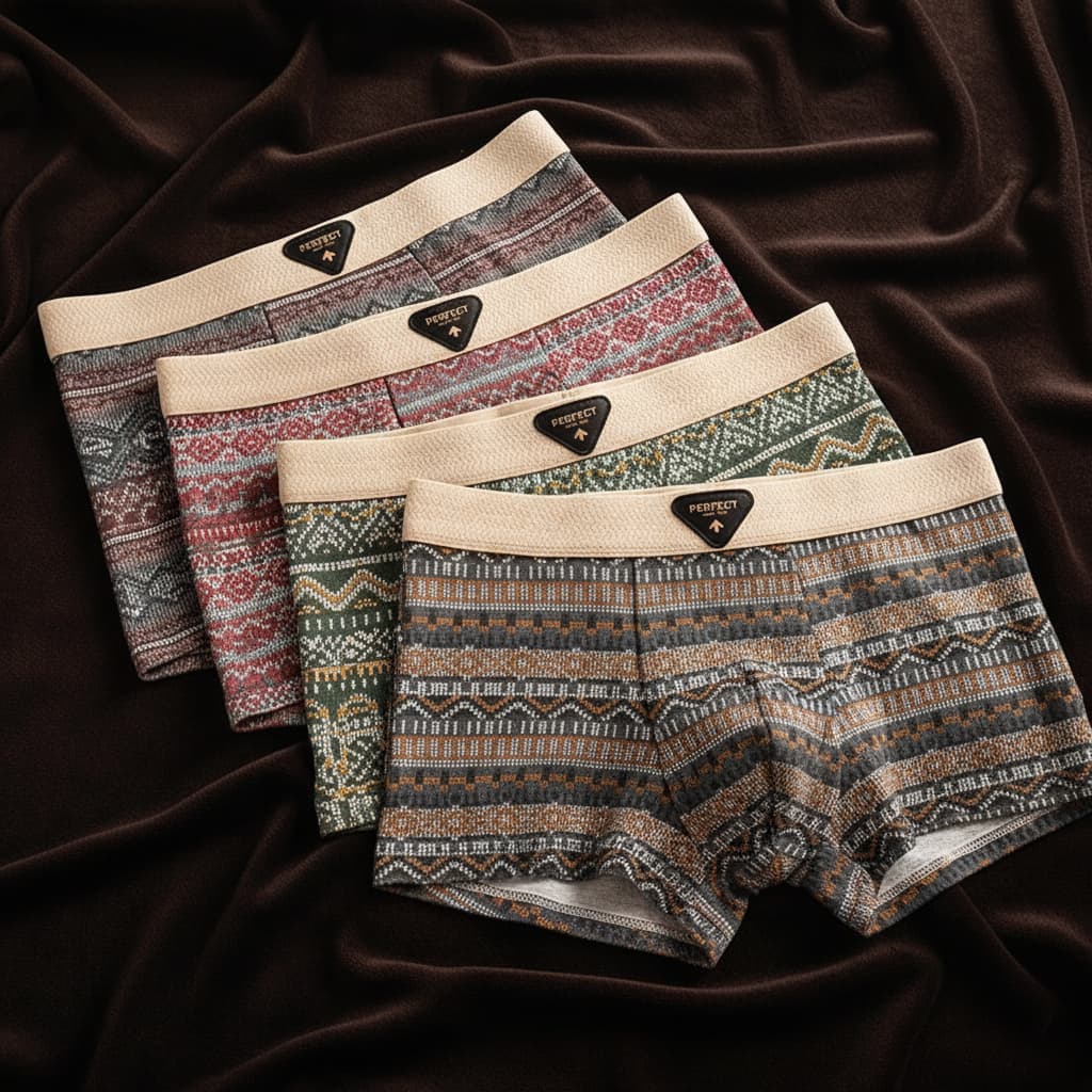 DUCHÊNE BORDEAUX™ | BOXERS COTON MOTIFS RÉTRO