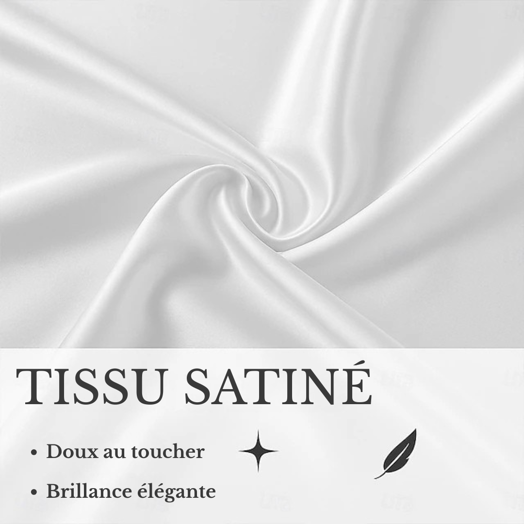 DUCHÊNE BORDEAUX™ | CHEMISE EN SATIN HABILLÉE PREMIUM