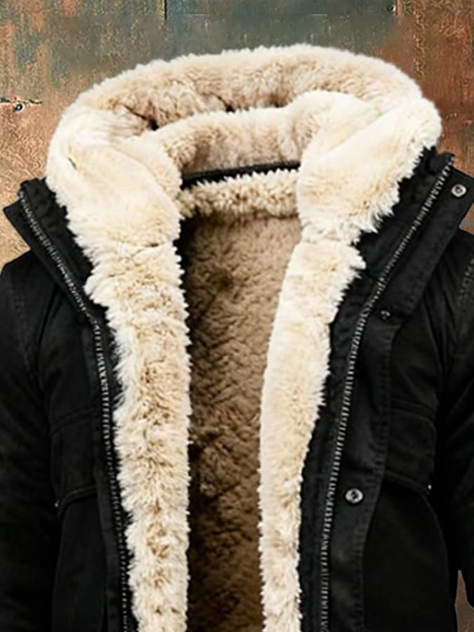 DUCHÊNE BORDEAUX™ | MANTEAU MI-LONG À FOURRURE RAFFINÉE